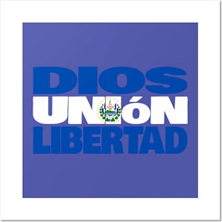 El Salvador Motto Flag Posters and Art
